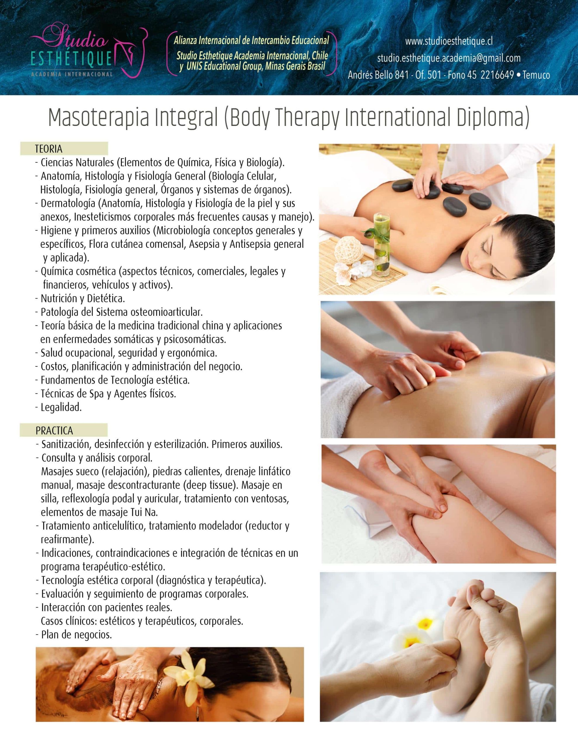 Estética corporal, Masoterapia, Body therapy