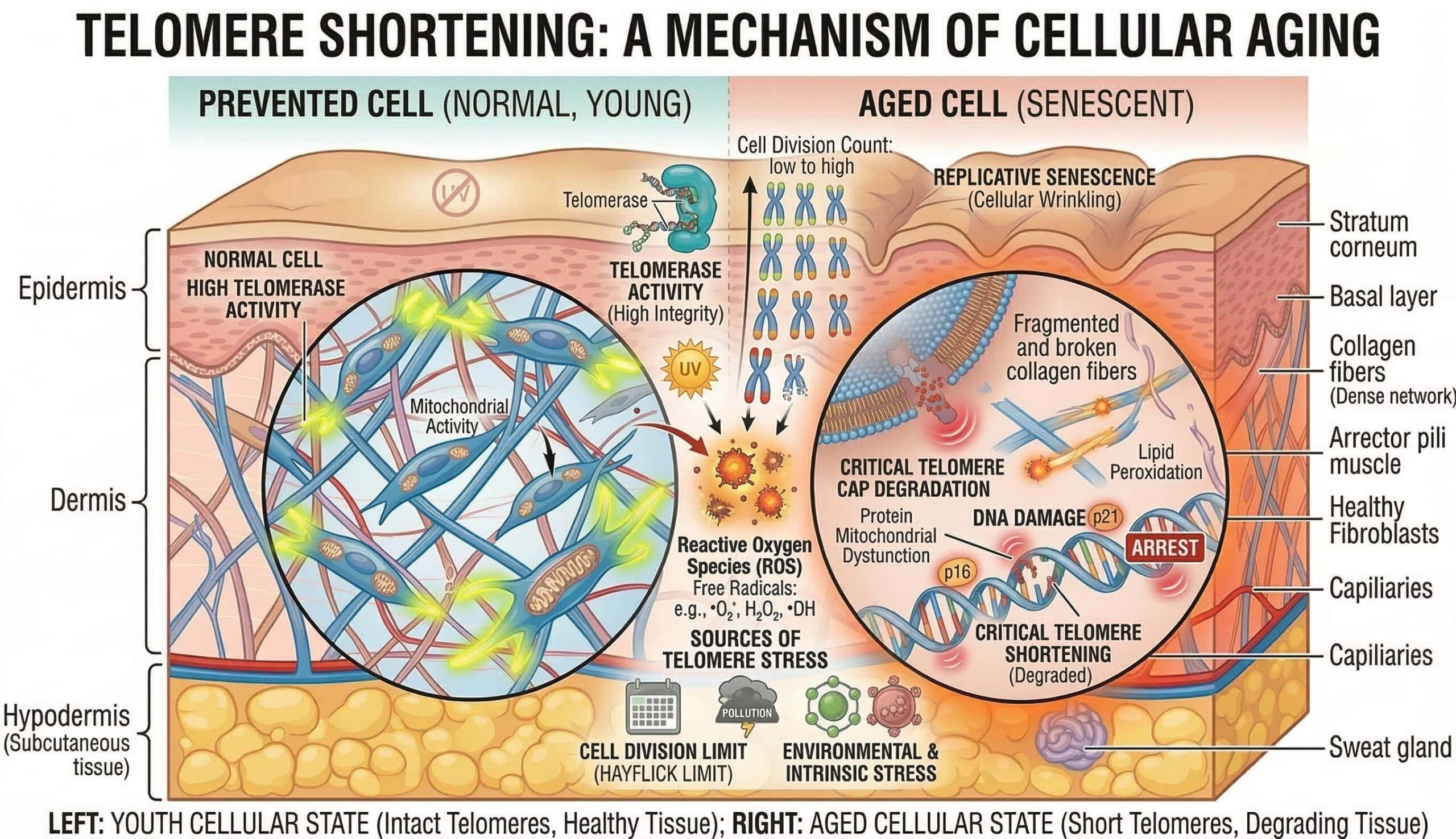 telómeros, acortamiento,